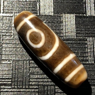 Ultra Magic Power Tibetan Old Agate 2EyeTotem dZi Bead AmuletN015