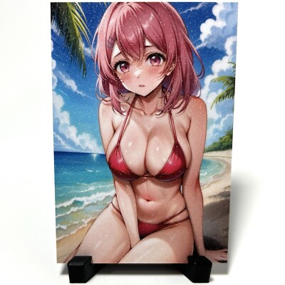 Oshi no Ko Minami Kotobuki Sexy Bikini Anime Waifu Girl Goddess Glitter Art Card