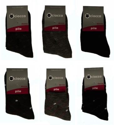 CIOCCA Women Warm Fleece Short Socks Item 818/2 FLEECE SOCK