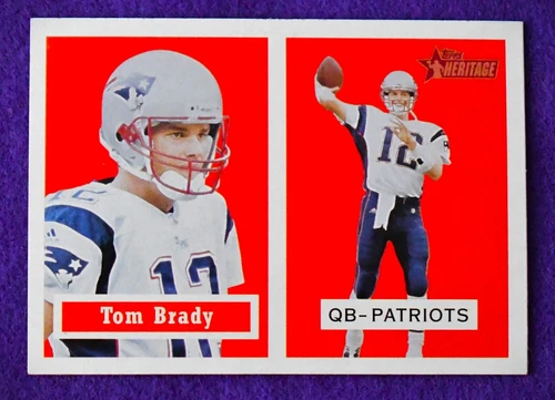 TOM BRADY 2002 Topps Heritage football card BLACK BACK New England Patriots GOAT