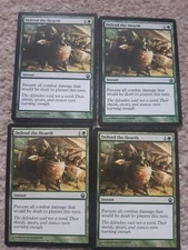 MTG 4 x Defend the Hearth - Theros