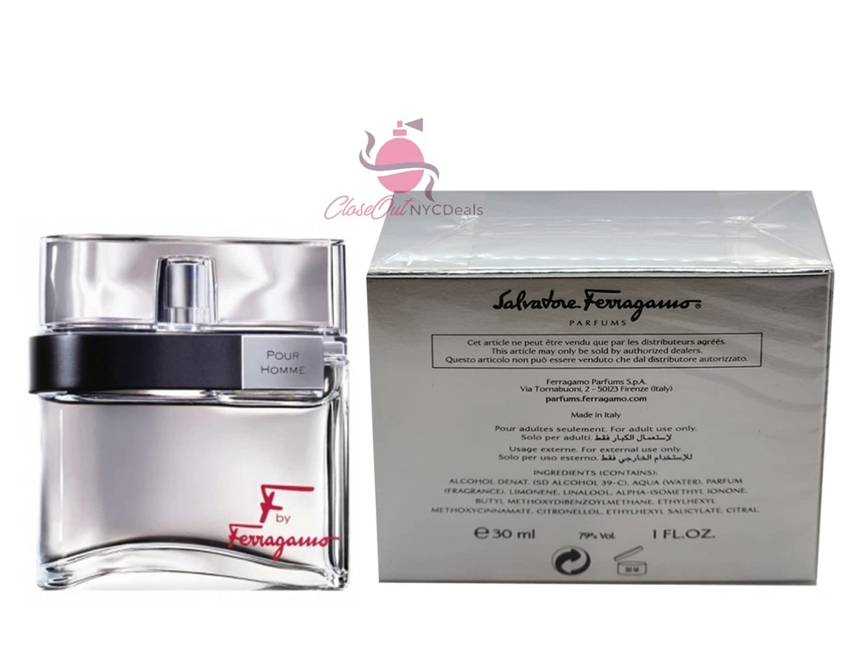 F By Salvatore Ferragamo Colonia Pour Homme 1.0 oz / 30 ml EDT Spray para Hombres Foto 3 de 3