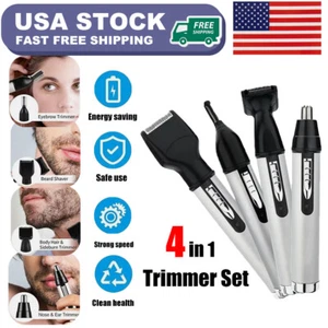 Hommes oreille nez cheveux Trimmer Set barbe rasoir électrique sans fil rechargeable
