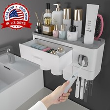 Portacepillos De Dientes Port til Para Lavar En El Ba o Con Dispensador De Pasta