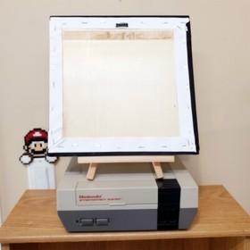 Q*Bert wrapped canvas 11x11 inch NES wall art - Q Bert arcade game room