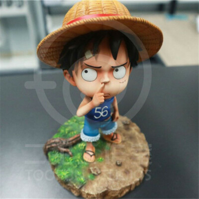 One Piece Hand-made Luffy Gk Infância Nariz Picking Areia