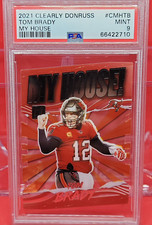 2021 Panini Clearly Donruss Clearly My House Tom Brady CMH-TB PSA 9 NFL MVP GOAT