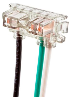 #ad C LOT OF 3 Hubbell SNAP1RA Snapconnect 6” Solid Wire Yek3 Pigtail Connector $19.36