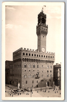 c1910s Firenze Florence Palazzo Vecchio Antique Postcard