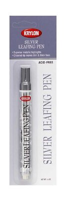Krylon Silver Leafing Pen for Wood Glass Metal Plastic Easy Write Felt Tip
