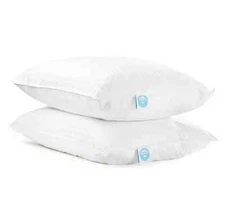 Set of 2 Down and Feather Blend Pillow - 50% White Goose Down & 50% Feather.