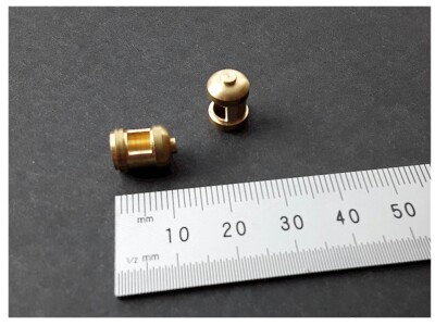 2x Model Kit Wooden Wood Ship Tall Brass Navigation Lamp Covers 8x12mm Billing