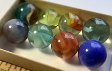 Vintage Lot of 8 Old Marbles from an Estate