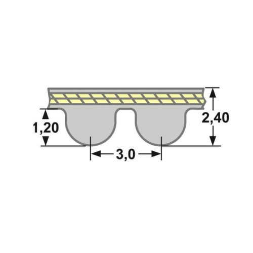 Zahnriemen HTD - 582 - 3M - 457 mm Breit - 194 Zähne Timing Belt - Bild 2 von 3