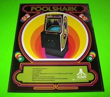 Pool Shark Arcade FLYER Original Video Game 1977 Promo Vintage Retro Billiards