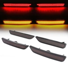 2PCS/4PCS Smoke/Clear Lens Side Marker Light For Ford Mustang Base GT 2010-2014