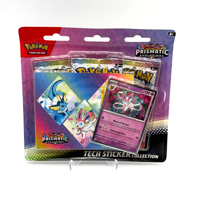 Prismatic Evolutions Tech Sticker Collection Blister Art Set - 3 Blister  Packs | eBay