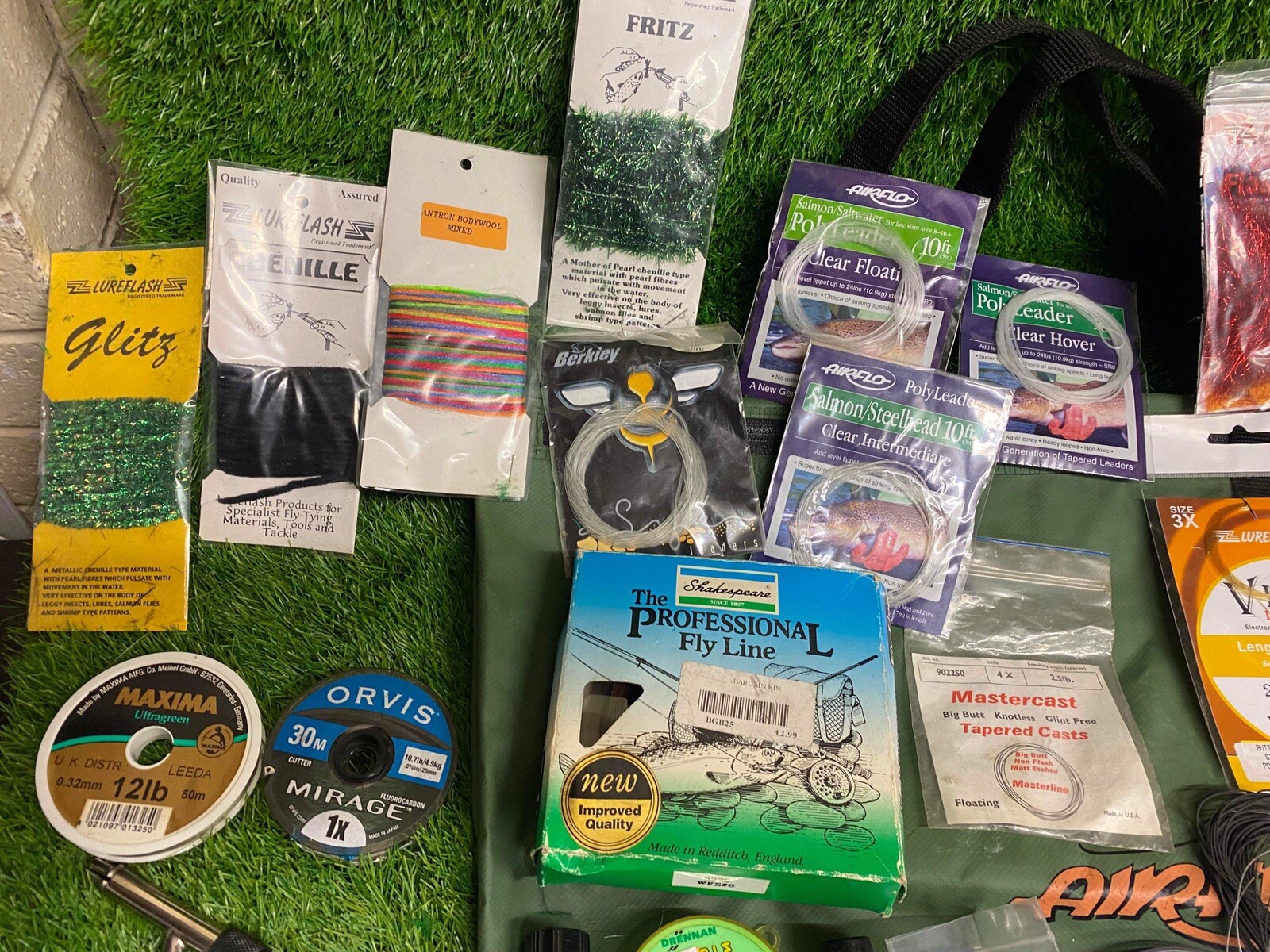 Job lot of trout fly fishing terminal tackle flies leaders line eBay