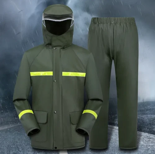 Waterproof Rain Suits Heavy Duty Raincoat Fishing Rain Gear Jacket And Pants Men - product listing photo