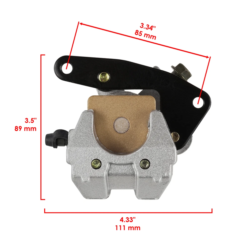 Front Left Right Brake Caliper Pads For Yamaha Big Bear 400 YFM400 2X4 4X4 00-12 — 第 3/4 张图片