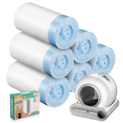80 Count Waste Bags for Self-Cleaning Cat Litter Box, Extra Large Cat Litter ...