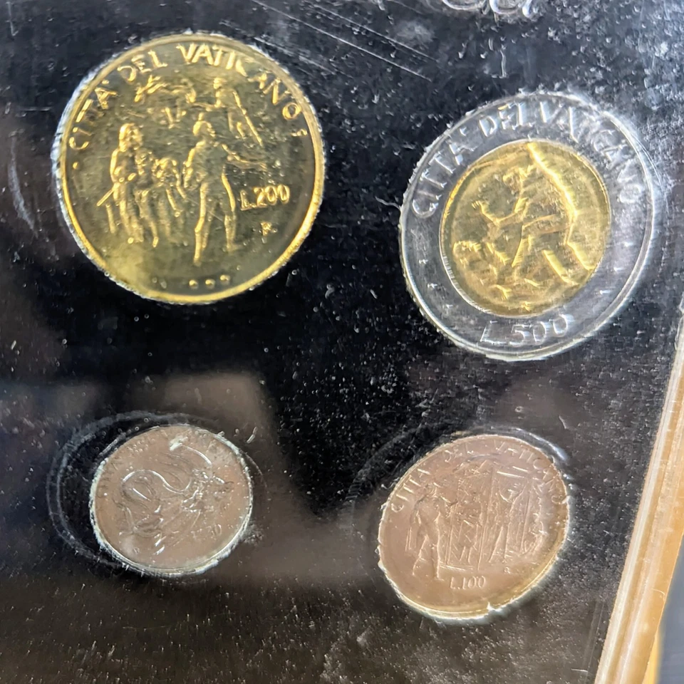 Coins of the Vatican 1996 SSCA Lire Coin Set IN PLASTIC-MINT Condition Authentic - Image 3 of 4