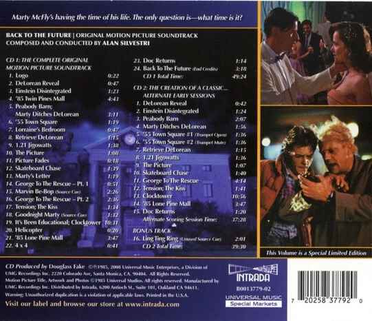 Alan Silvestri - Back to the Future I (1985) Complete + Alternate Score 2CDs - Bild 2 von 2