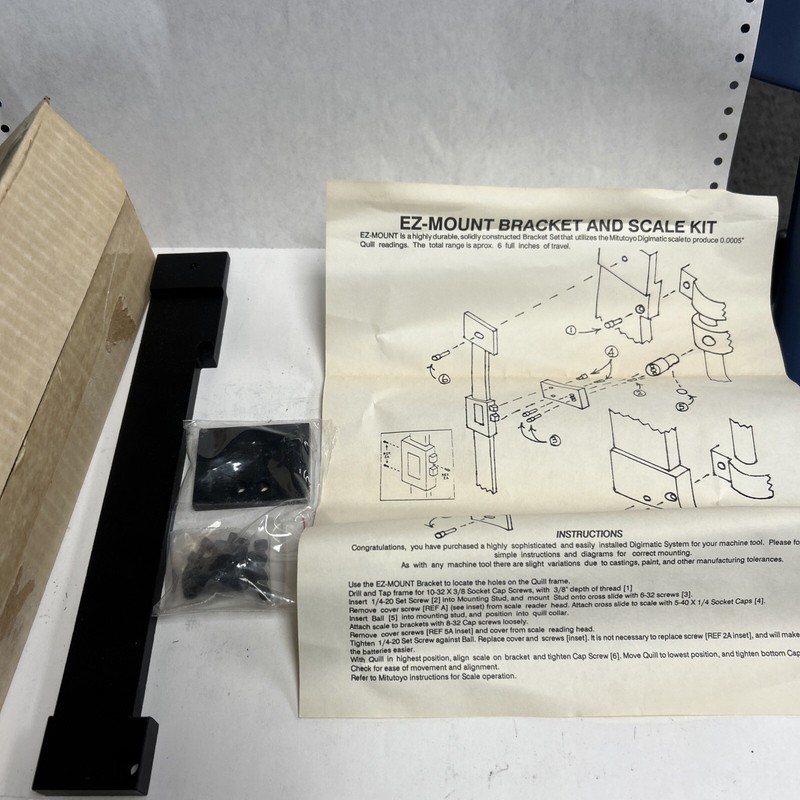 EZ-Mount Bracket For Digimatic Scale New Old Stock For 6” Of Travel