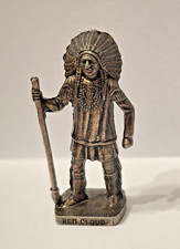 Soldatini Kinder metallfiguren Indiani Indiano Red Cloud argentato altsilber