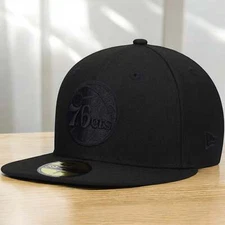 [70632992] Mens New Era NBA 5950 BLACK ON BLACK FITTED - PHILADELPHIA 76ERS