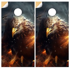 C322 Eagle Cornhole Board Wraps LAMINATED Wrap Decals Vinyl Sticker Skins