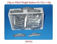 100 Pcs CLIP-ON WHEEL WEIGHT BALANCE 1.75oz 1-3/4oz P Style for Steel Wheel