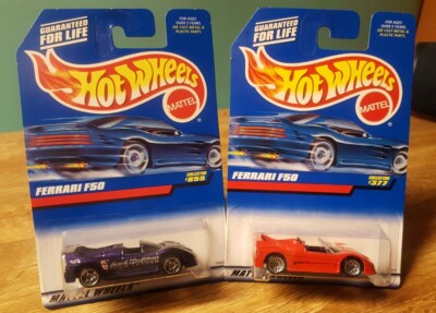 Hot Wheels Ferrari F50 Red & Purple 1:64 New Lot of 2 1998 & 1999 Hot Wheels Ferrari F50 Red & Purple 1:64 New Lot of 2 1998 & 1999