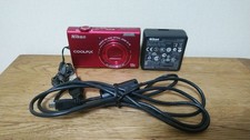 Nikon COOLPIX S6200 fotocamera digitale compatta rossa testata funzionante venditore Giappone