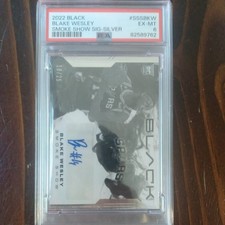 2022-23 Panini Black Smoke Show Signatures/Silver #24 Blake Wesley Auto /25