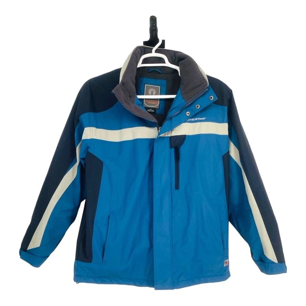 Weatherproof Men's L Blue Medium Weight Coat Jacket Windbreaker Large