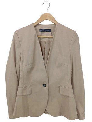 ZARA Blazer court Dames Blazer T EU 36 blanc cassé style décontracté - Photo 1/4