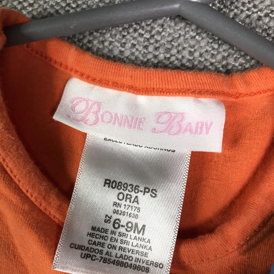 Bonnie Baby 2 Piece Girls Flower Shirt Striped Pants Set 6-9M Spring Outfit Set - Image 4 of 4