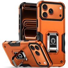 iPhone 17 Pro Max Magnetic Ring Stand Hybrid Case With FREE Tempered Glass