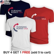Charlie Kirk Turning Point USA T-Shirt Memorial Tribute Political Patriot BCC07