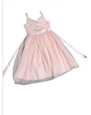 TUTU CASTLE Girls Pink Sleeveless Tulle Ball Gown Dress 10-12 Years Party Formal