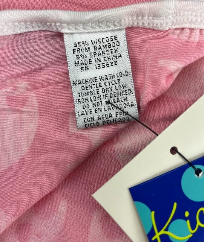 KicKee Pants Pink Bamboo Lotus Elephant Baby Swaddle Blanket Girl Soft Security - Image 3 of 4