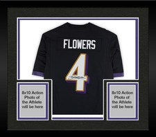 Framed Zay Flowers Baltimore Ravens Autographed Nike Black Limited Jersey