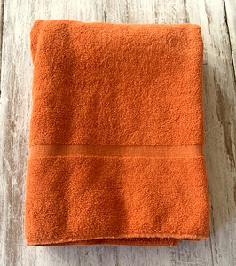 Vintage Retro Orange Bath Mat Rug 100% Cotton 32x22 USA 70s 80s Cannon