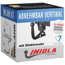 Anhängerkupplung vert abnehmbar für Audi A1 Sportback 8X 12-18 +13pol spezifisch