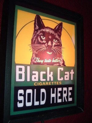 cat tobacco Super live black cigarettes packet in Antique Tobacciana Black Cat Pure Matured Virginia