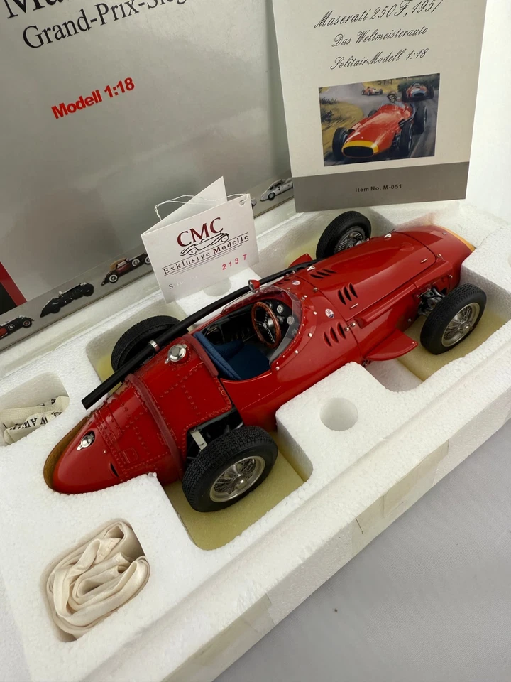 CMC 1/18 Scale CMC M-051 - Maserati 250 F 1957 Grand Prix Sieger - Red - Image 2 of 4