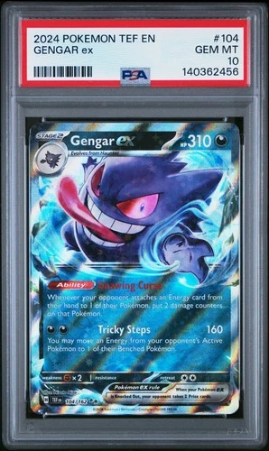 PSA 10 Gengar ex Ultra Rare Temporal Forces 104/162 GEM MINT Graded Pokemon Card