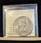 1958  ICCS Graded Canadian Silver Dollar **MS-64** # XEK 886