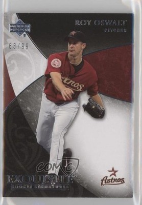 2007 Upper Deck Exquisite Rookie Signatures 63/99 Roy Oswalt #27 0nr3